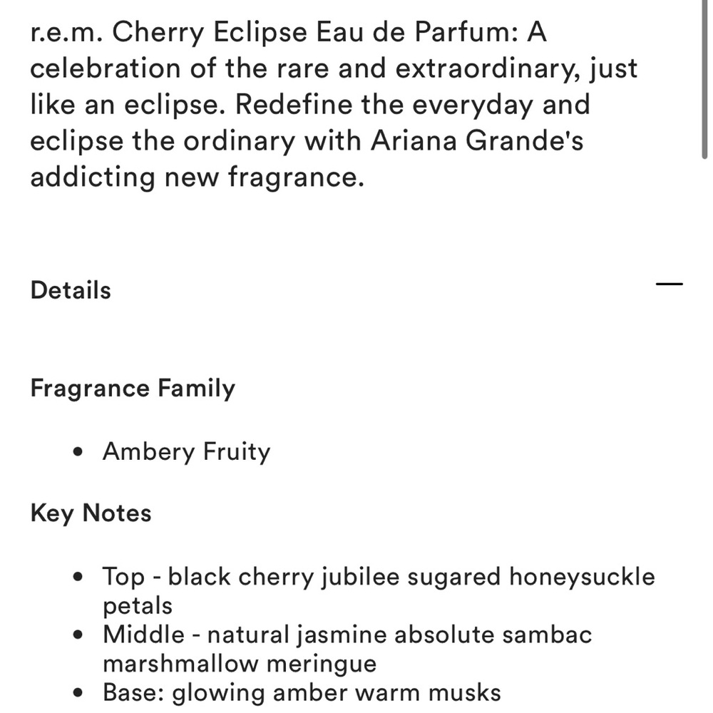Ariana Grande r.e.m. Cherry Eclipse Eau de Parfum NWT - Brand new in box - Picture 3 of 3